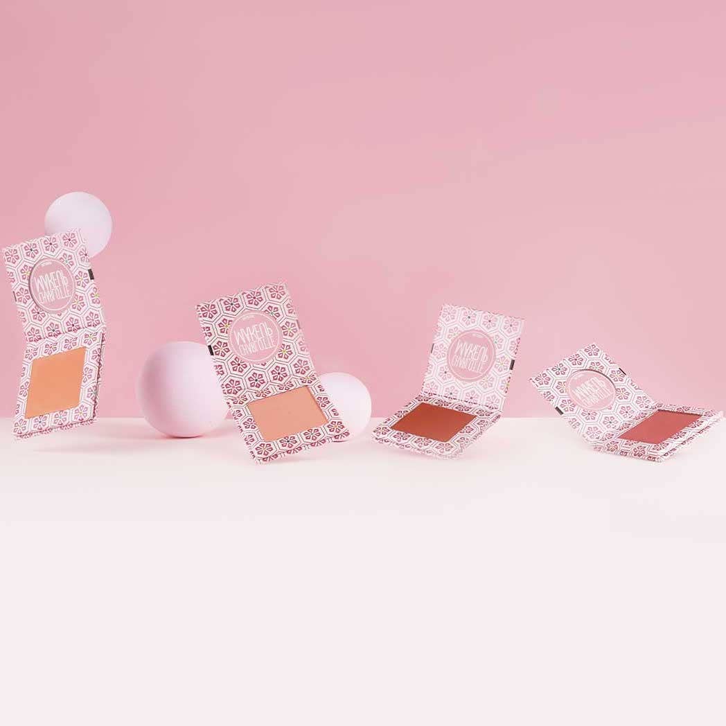 Organic blush: Peach pink