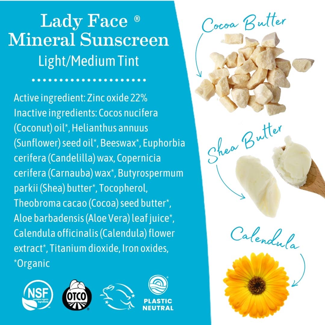 Lady Face Mineral Sunscreen Face Stick SPF 40