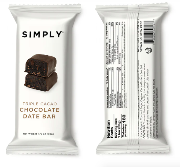 Chocolate Date Bars - Triple Cacao (50g Bars)
