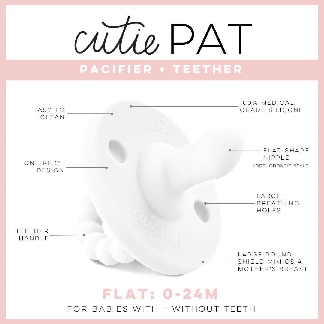 Cutie PAT Flat (0m+) Pacifier + Teether