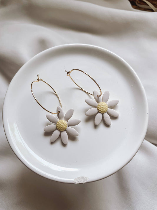Daisy Hoops I Summer Wild Flower Collection
