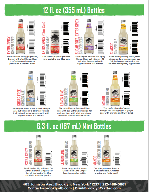 Brooklyn Crafted Non-Alcoholic Ginger Beer - Mango