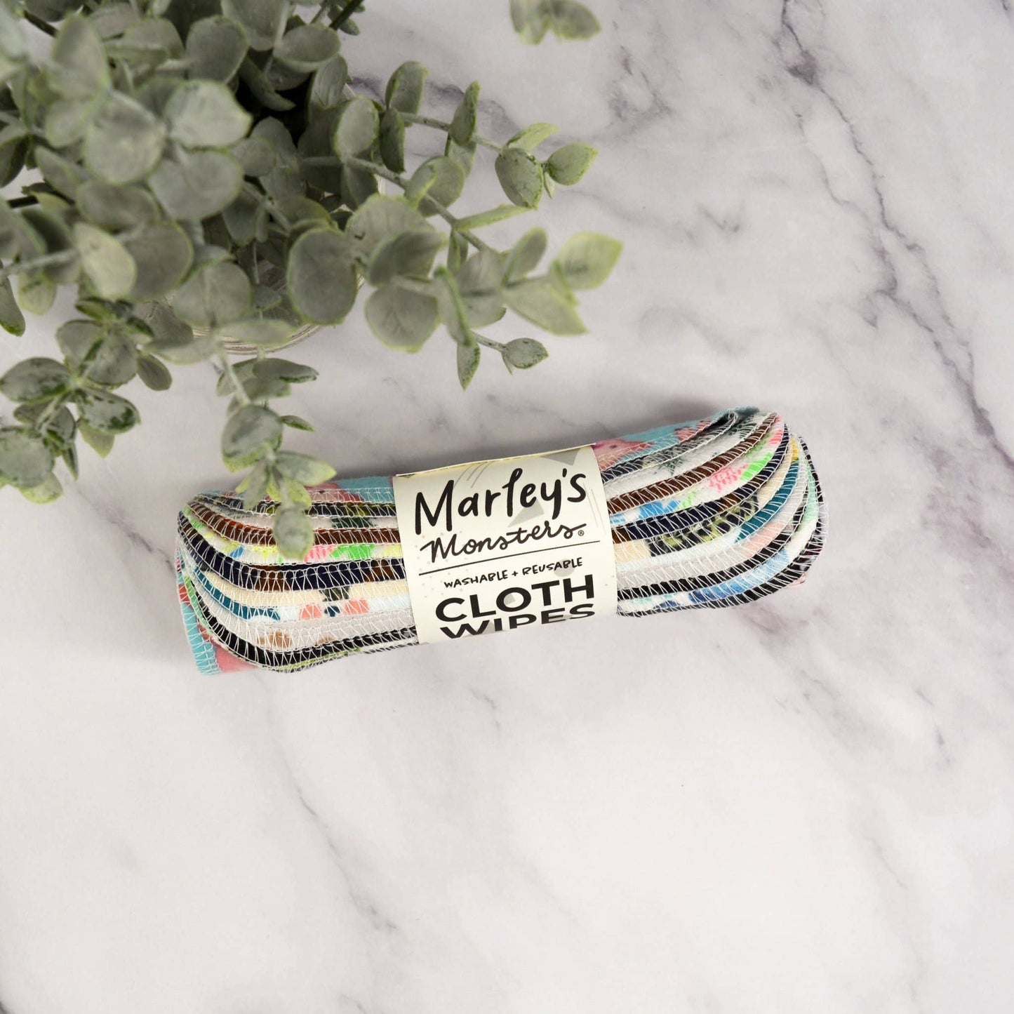 12 Cloth Wipes: Prints