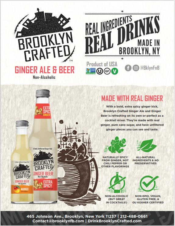 Brooklyn Crafted Non-Alcoholic Ginger Beer - Mango