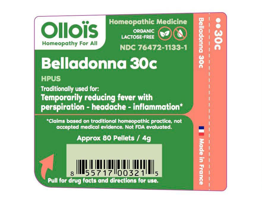 Olloïs Belladonna 30C Vegan Organic; 80 Homeopathic Pellets