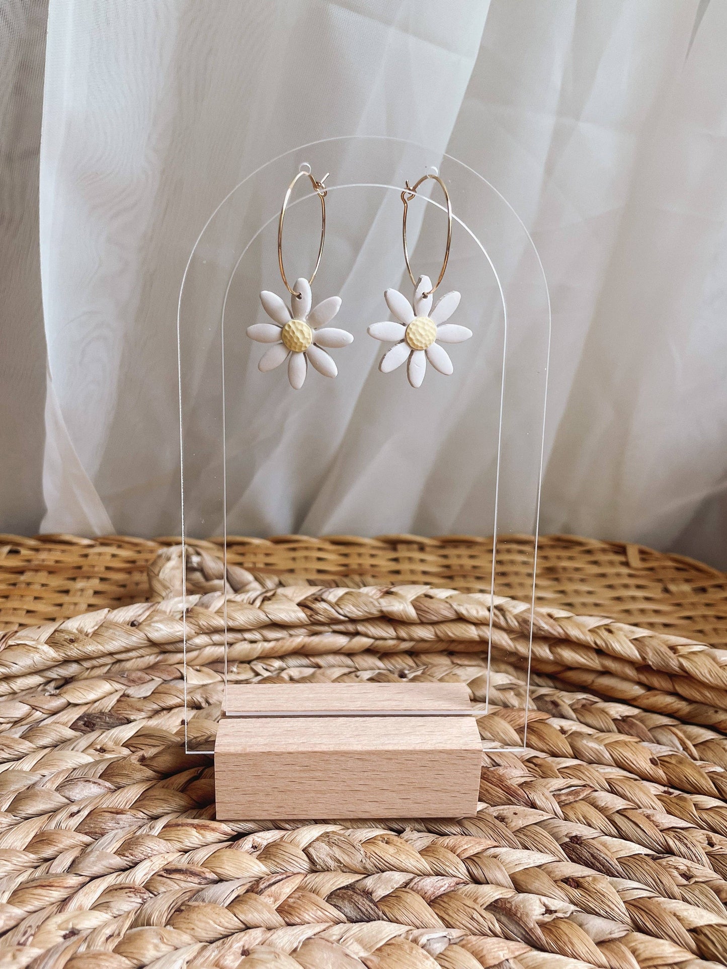 Daisy Hoops I Summer Wild Flower Collection