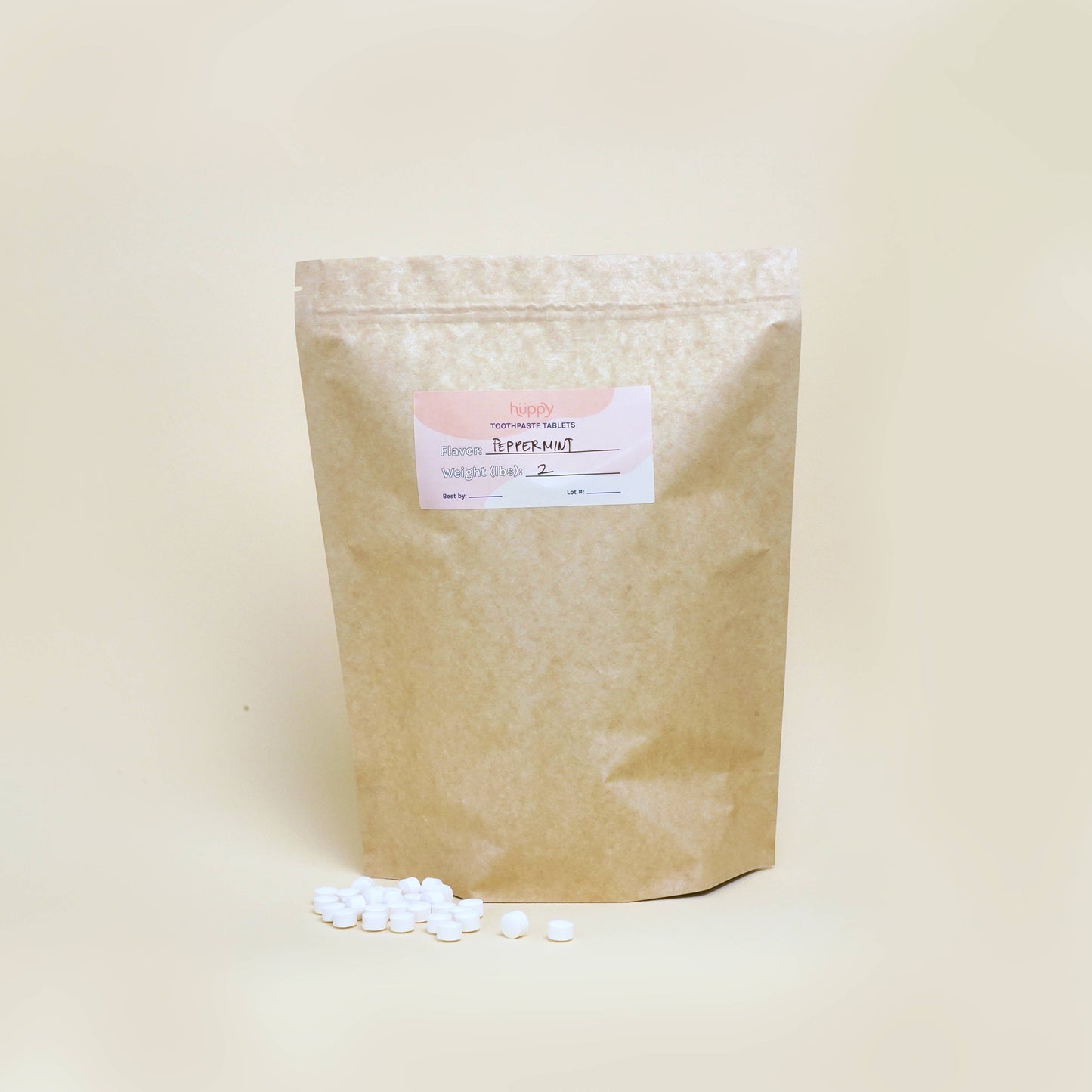 Fluoride-Free Toothpaste Tablets | Peppermint | Bulk | 2lb