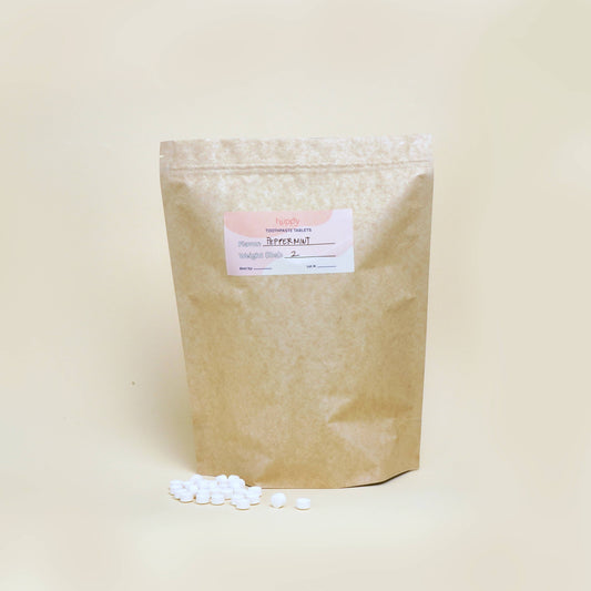 Fluoride-Free Toothpaste Tablets | Peppermint | Bulk | 2lb