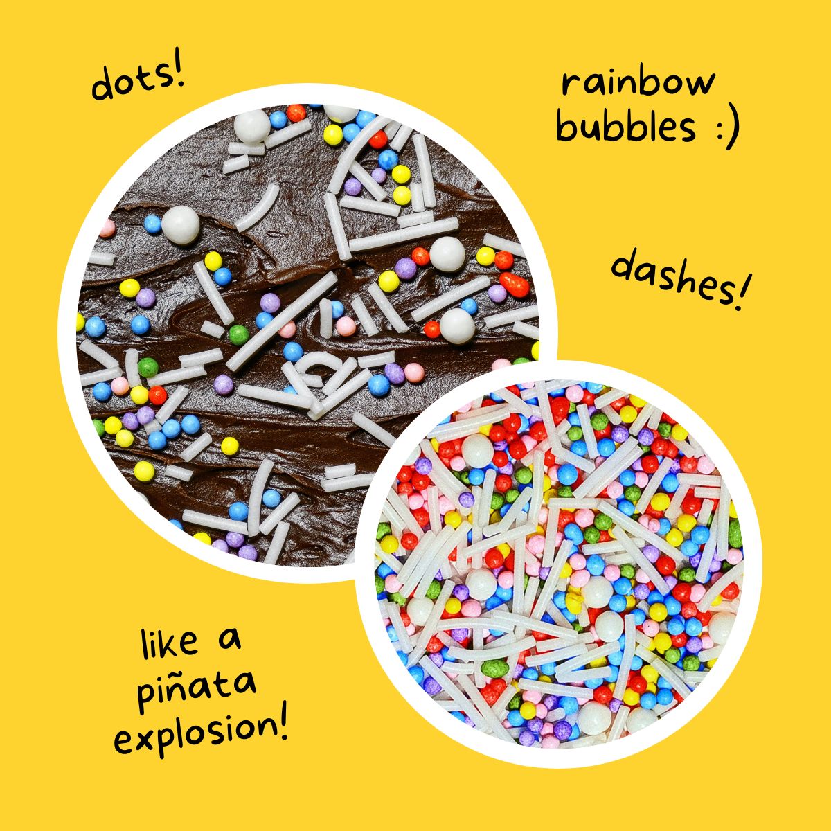 Dye-Free Rainbow Pop! Nonpareil Sprinkles, 1LB Bag