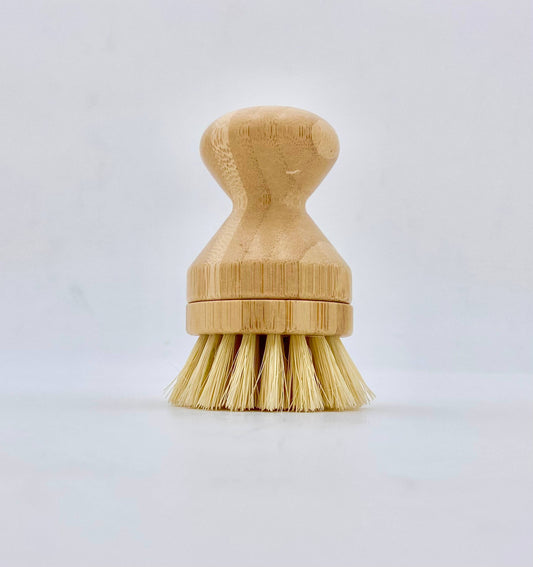 Bamboo Soft Bristle Pot Scrubber With replaceable head