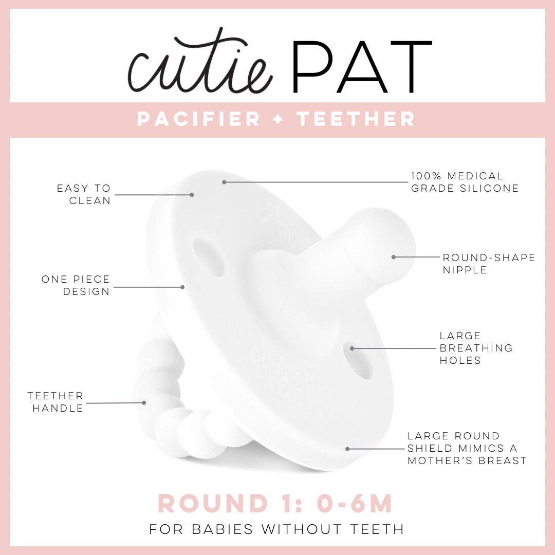 Cutie PAT Round (0-6m) Pacifier + Teether