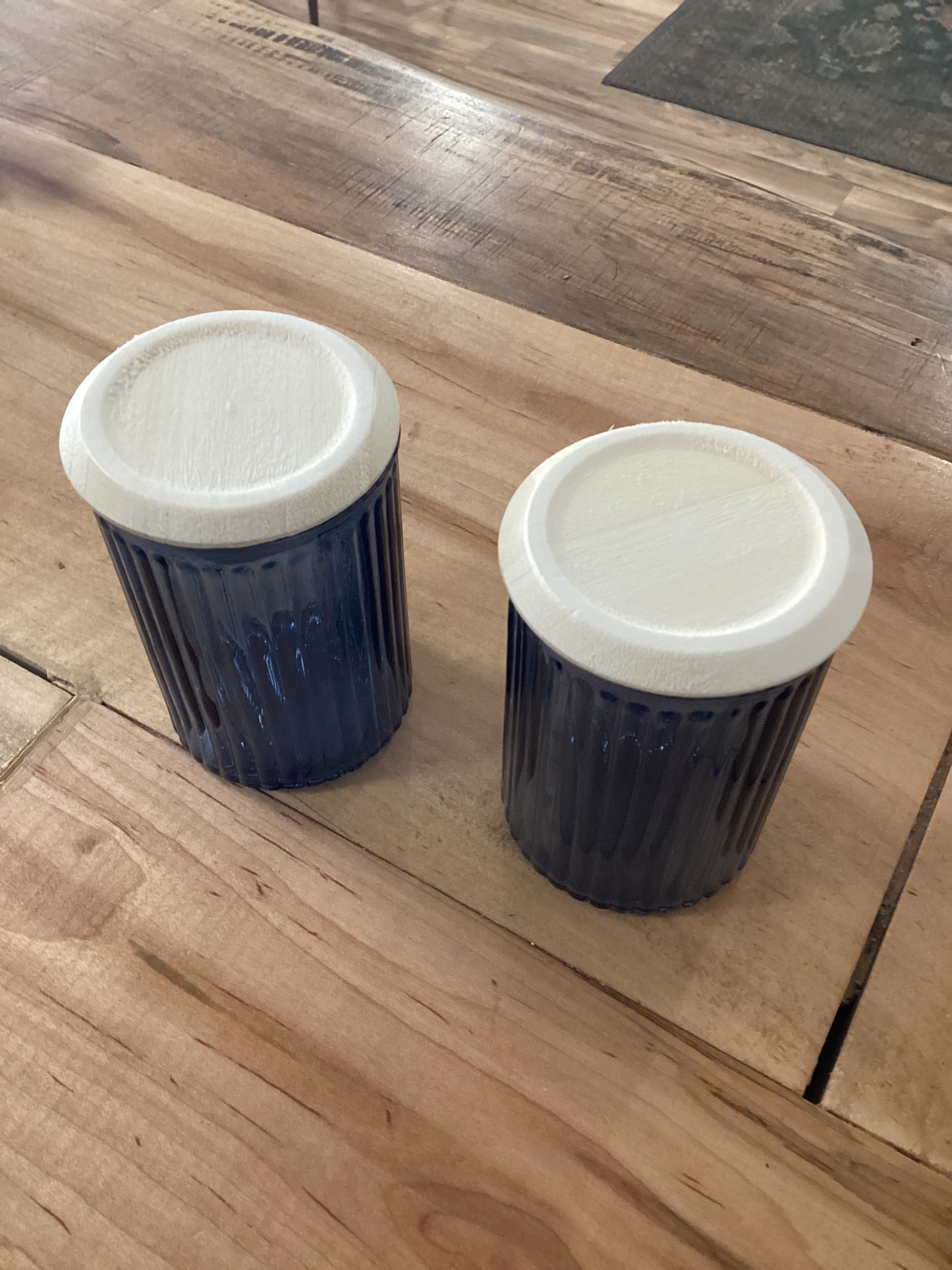 Blue Glass Jar with Lid