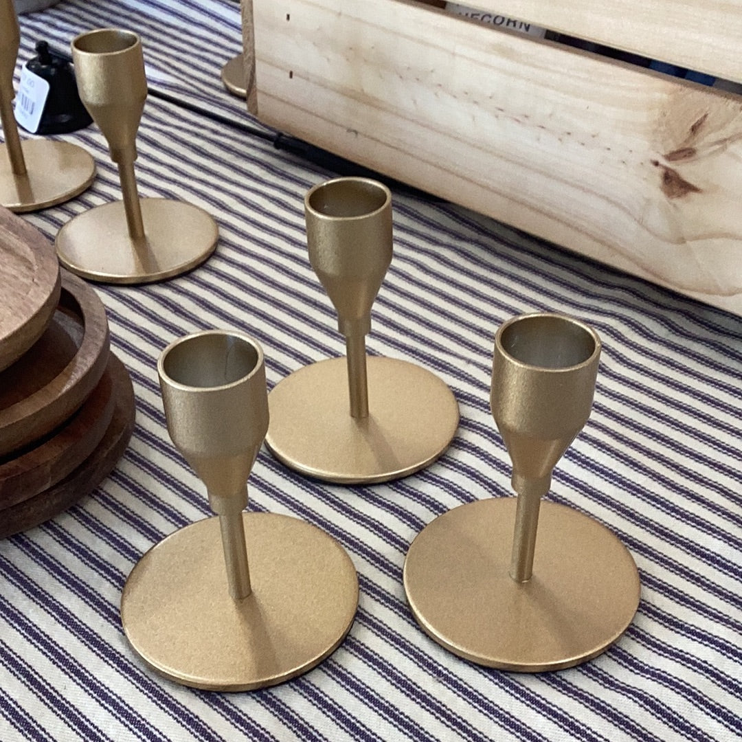 Golden Candlestick Holder
