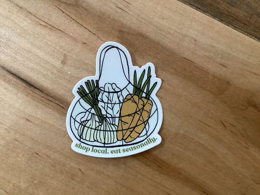 Shop Local. Eat Seasonally Sticker