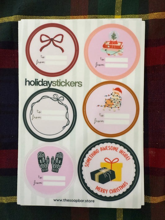 Holiday Gift Tag Sticker Sheet