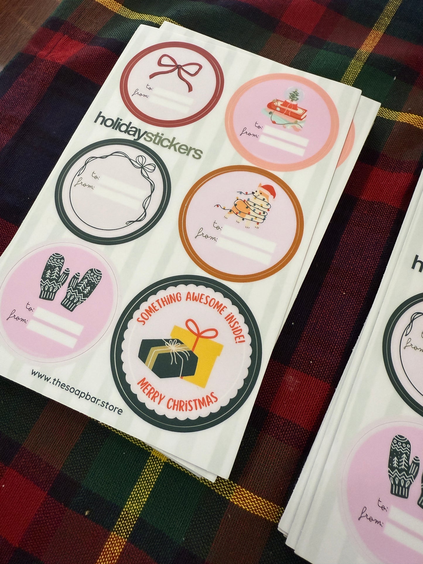 Holiday Gift Tag Sticker Sheet