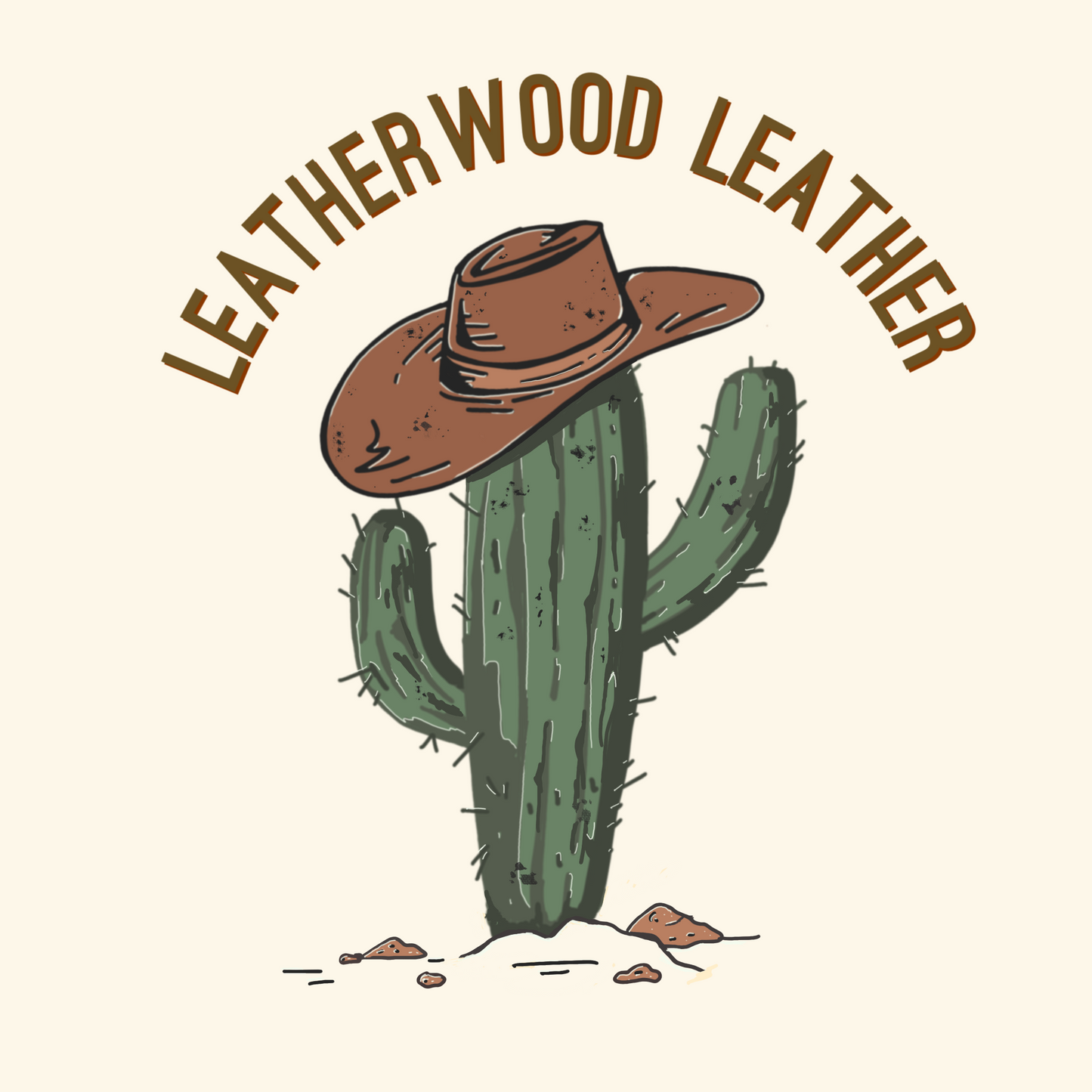 cactus sticker with cow boy hat
