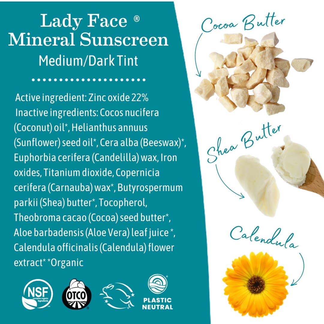 Lady Face Mineral Sunscreen Face Stick SPF 40
