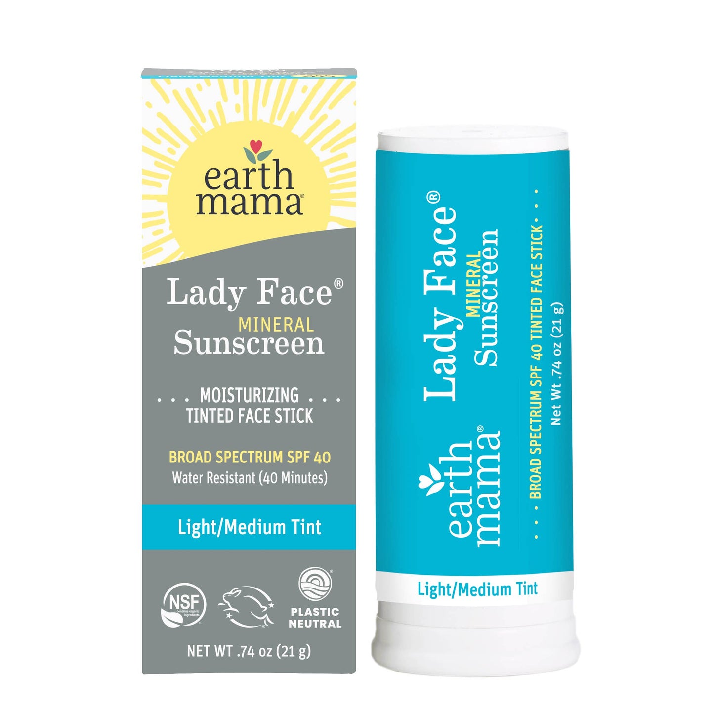 Lady Face Mineral Sunscreen Face Stick SPF 40