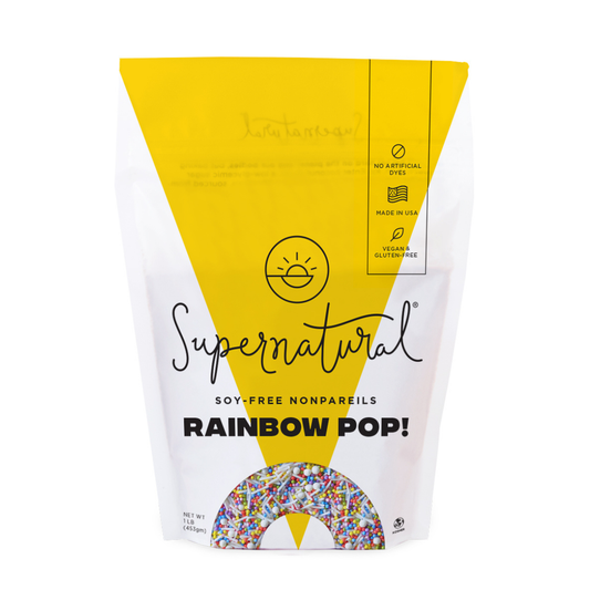 Dye-Free Rainbow Pop! Nonpareil Sprinkles, 1LB Bag