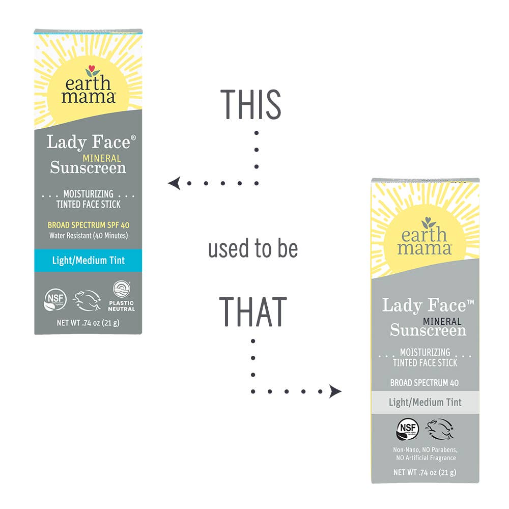 Lady Face Mineral Sunscreen Face Stick SPF 40