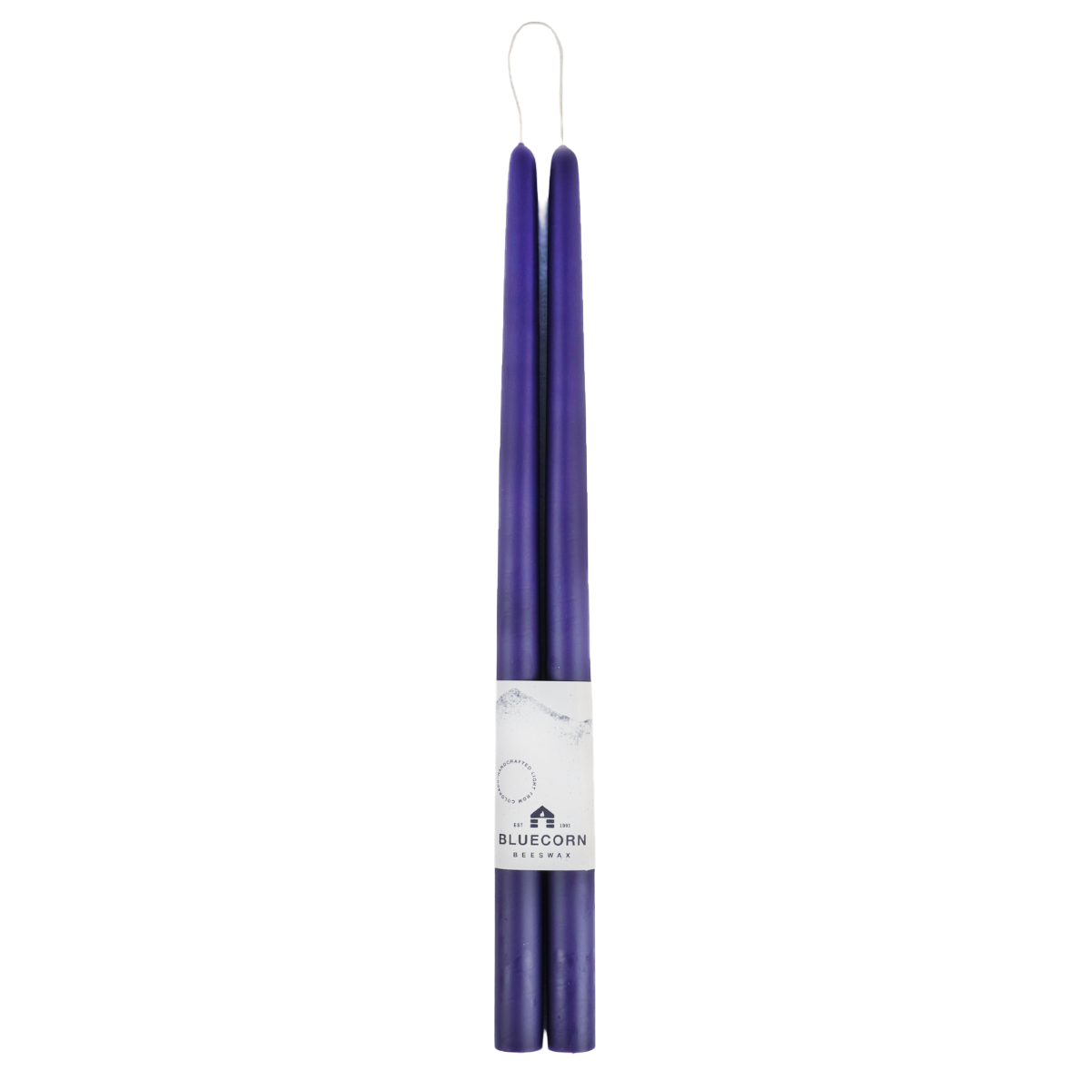 Pair of Hand-Dipped Beeswax Taper Candles: 10" / Red