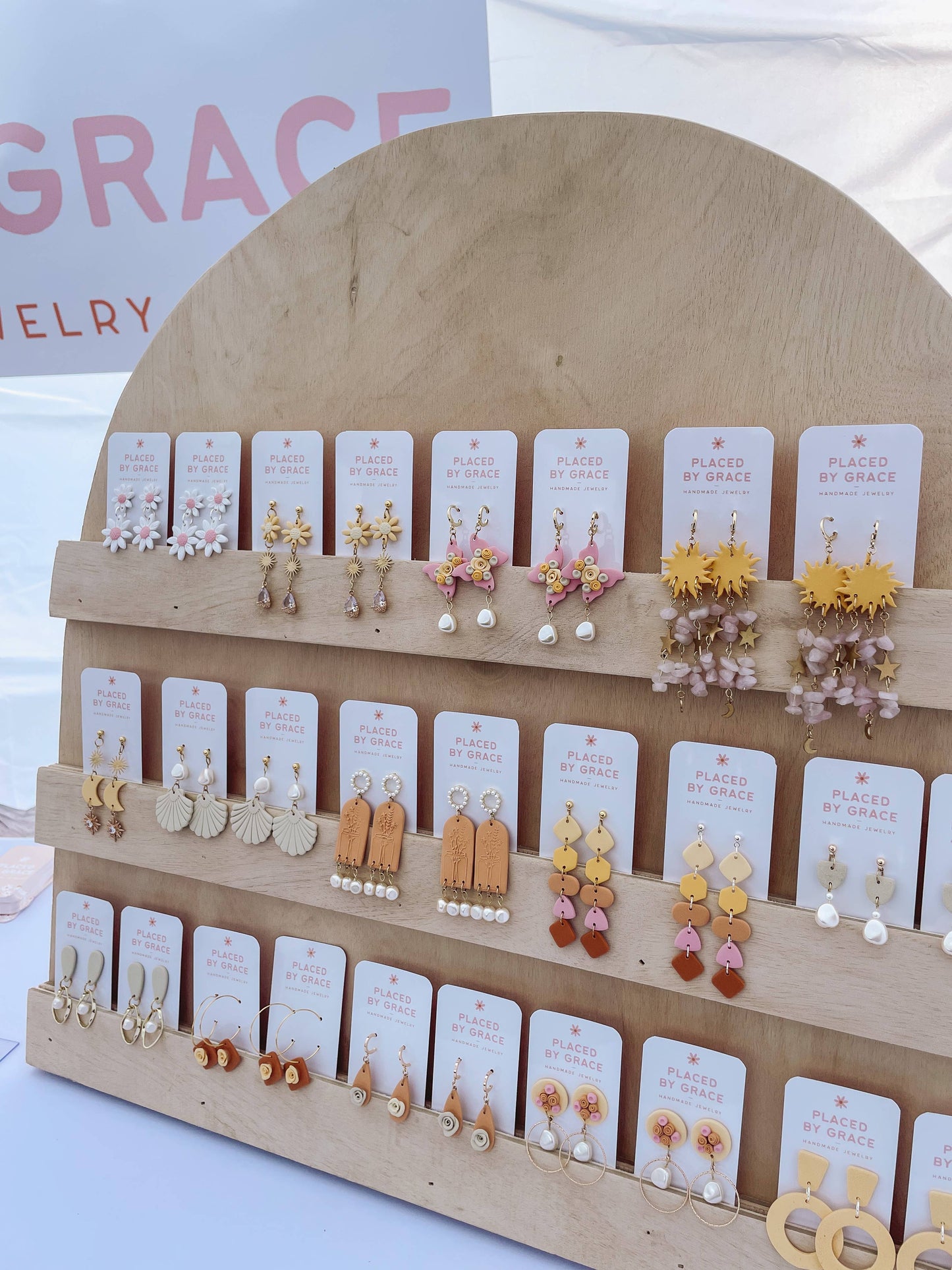 The "Gail" Earrings I Pink Daisy Clay Earrings