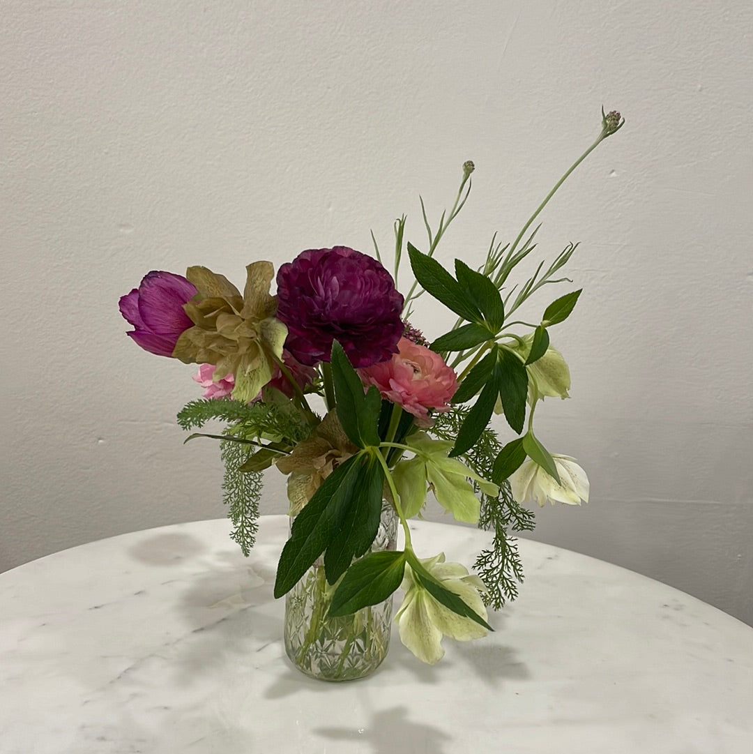 Fresh flowers by bumbling meadow