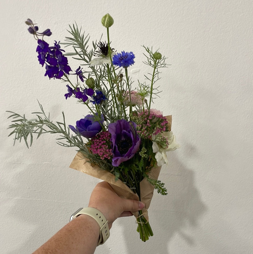 Fresh flowers by bumbling meadow