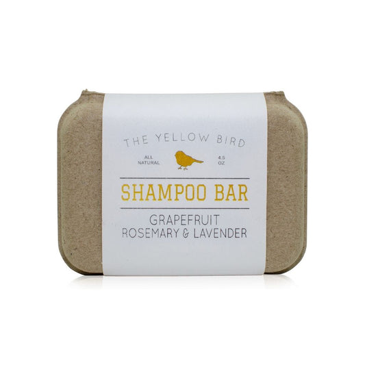 all natural handmade grapefruit, rosemary, and lavender zero waste shampoo bar