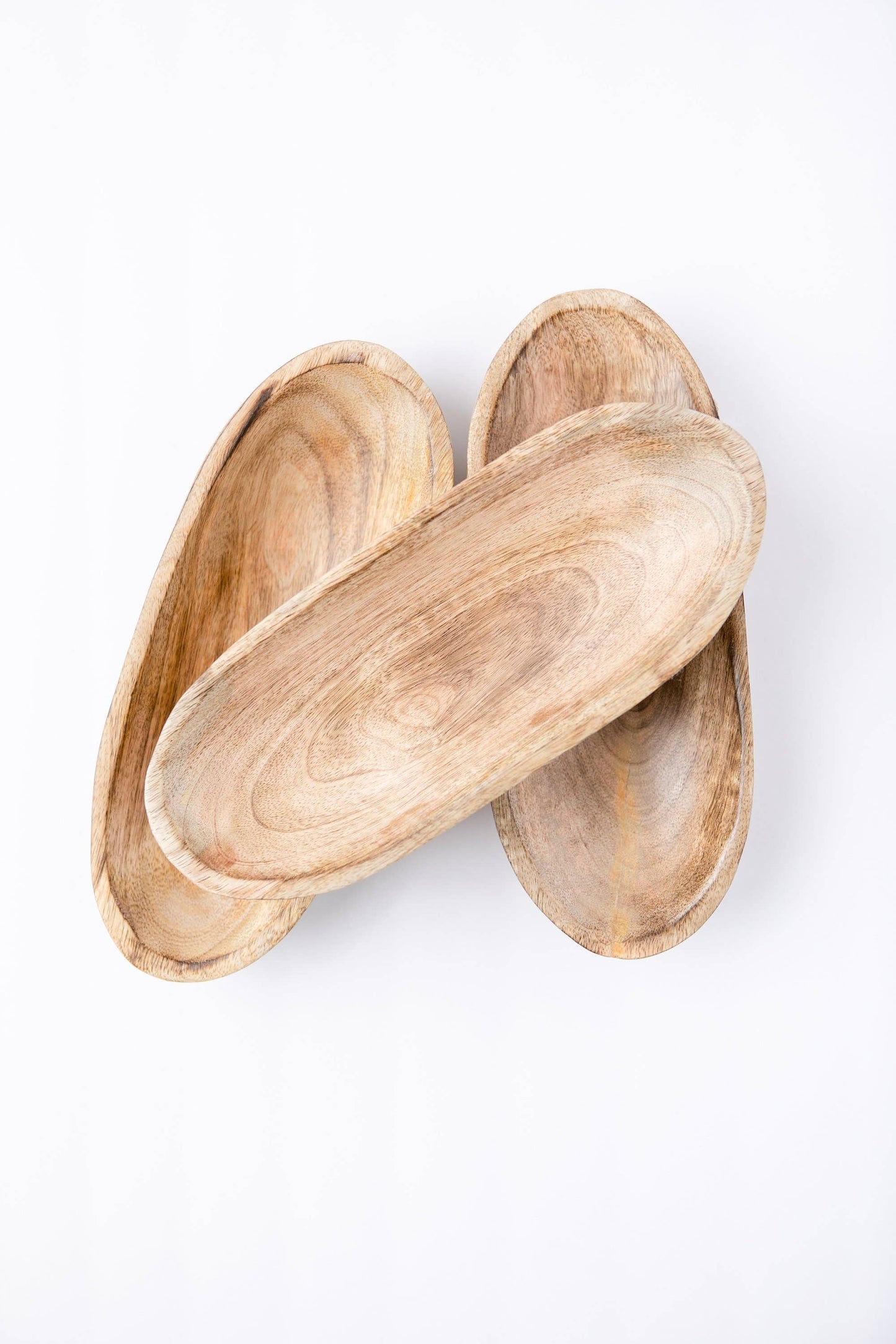 Mango Wood Boat Tray Bowl