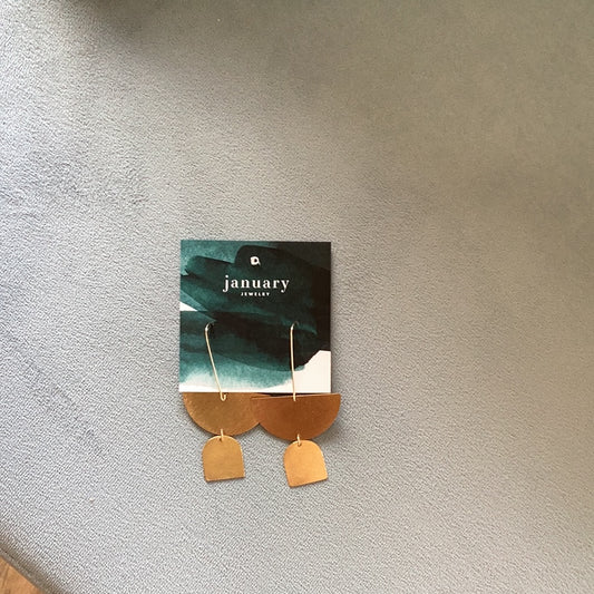 Goddess Half Moon Earring