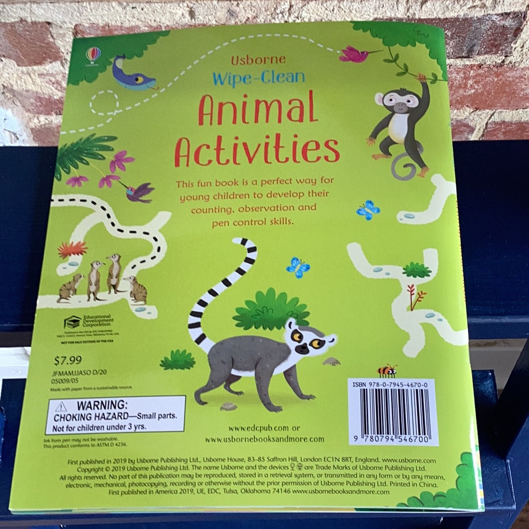 Wipe Clean Animal Activities