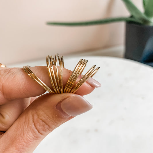 Gold Smooth Stacking Ring