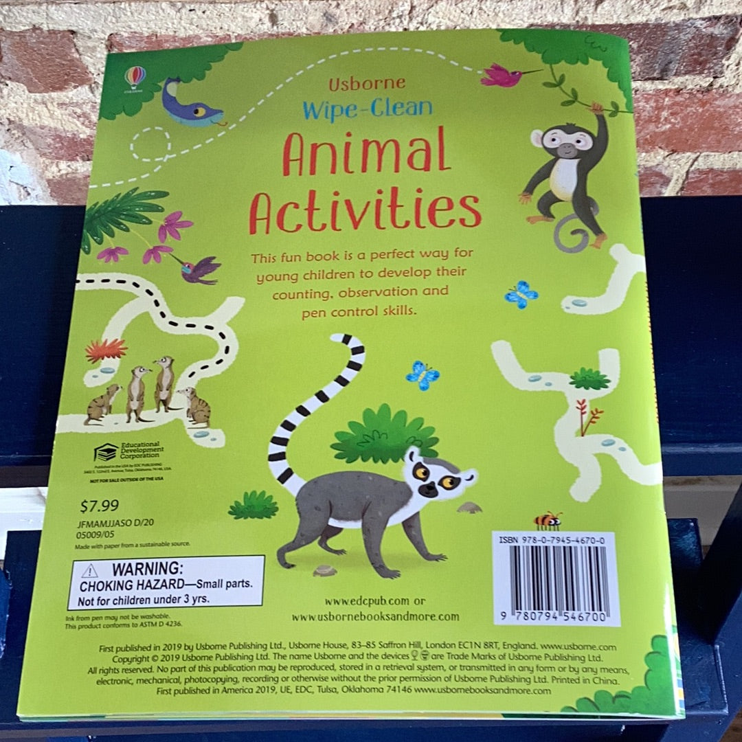 Wipe Clean Animal Activities