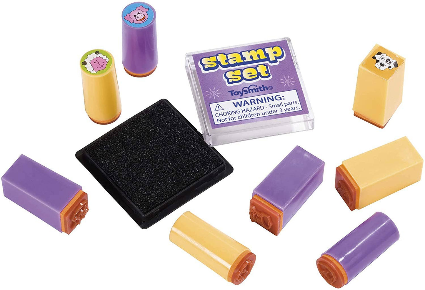 Mini Stamp Sets with Case, 8 stamps, Art Kit, Ink, Decorate