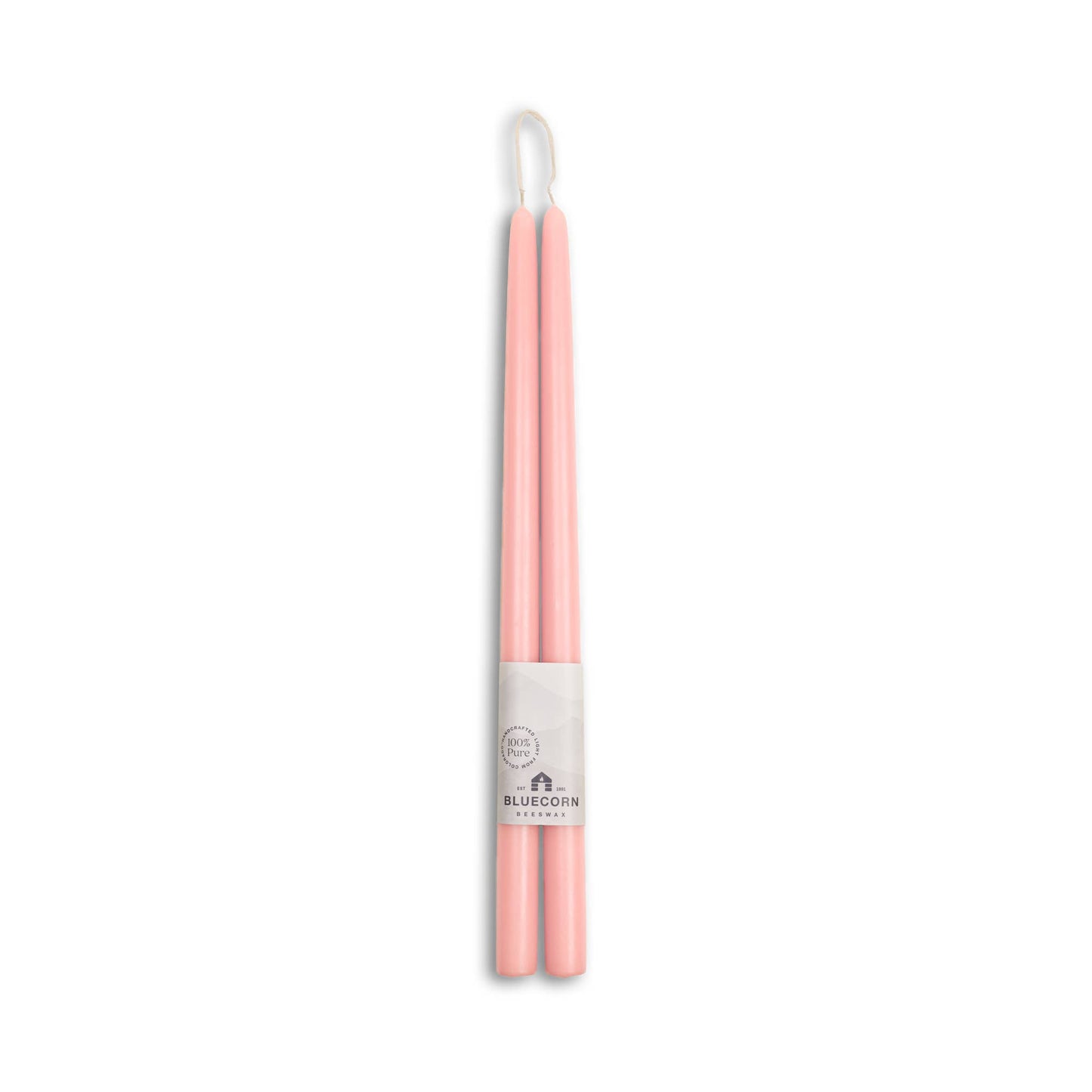 Pair of Hand-Dipped Beeswax Taper Candles