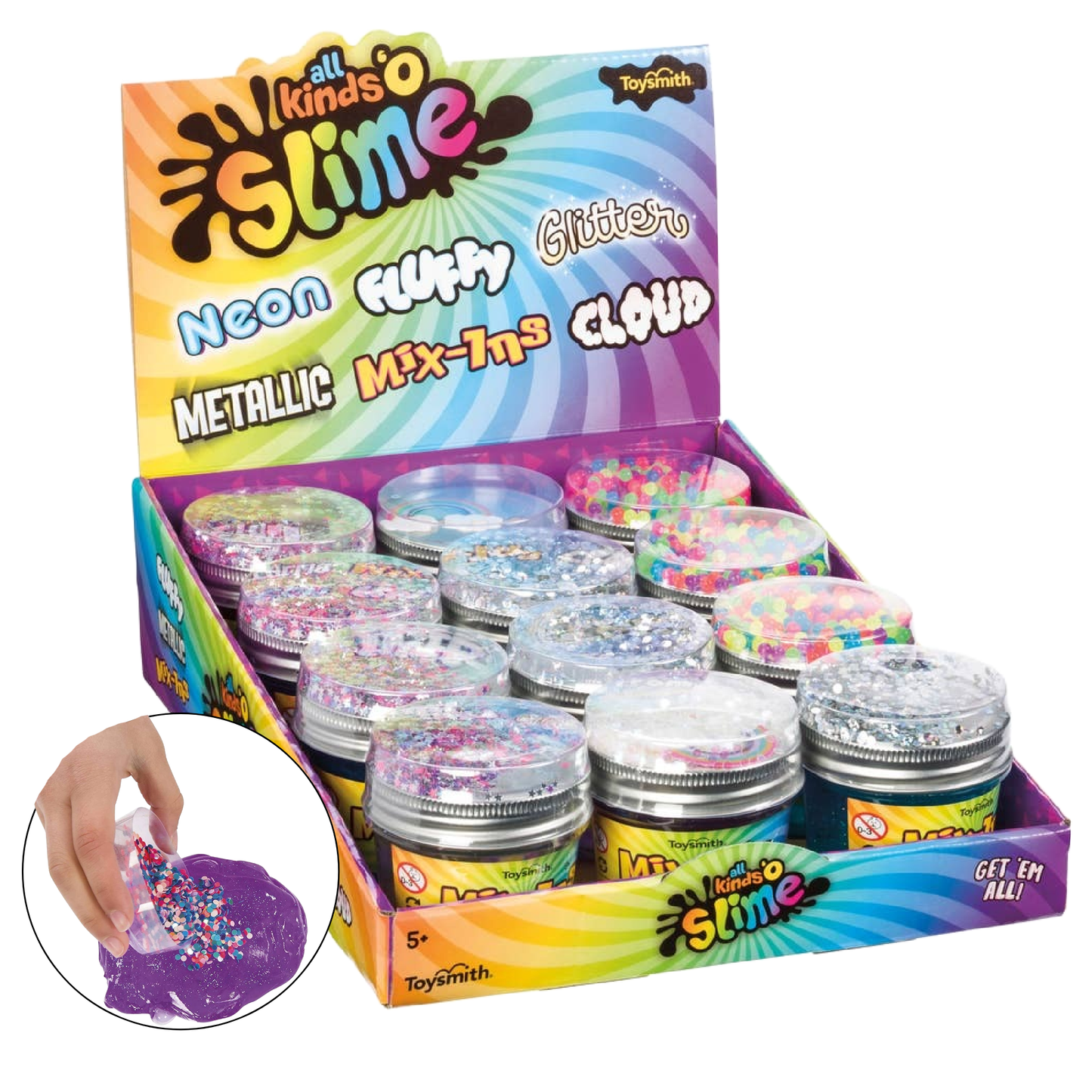 Mix-Ins Slime & Confetti Kit, Asst Styles/Colors, Party Gift