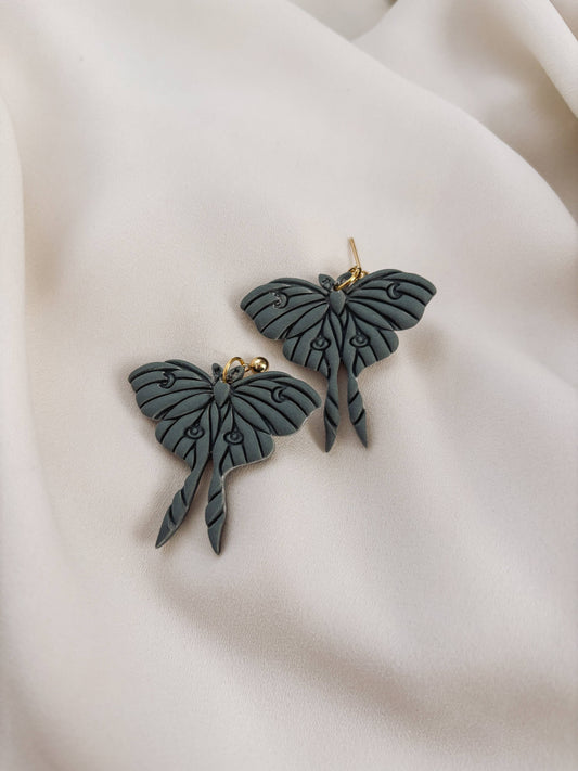 Luna Moth Earrings, Cottagecore Earrings