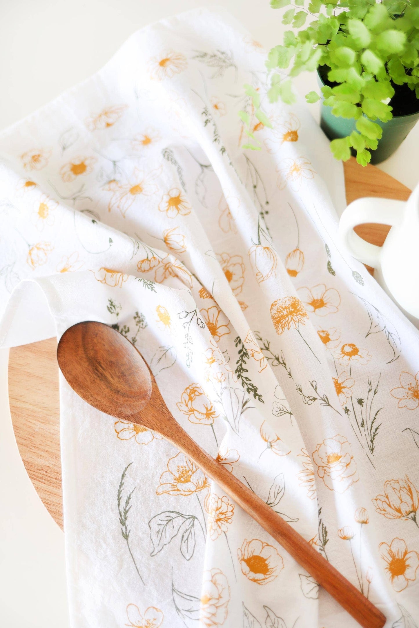 Flower Garden Tea Towel