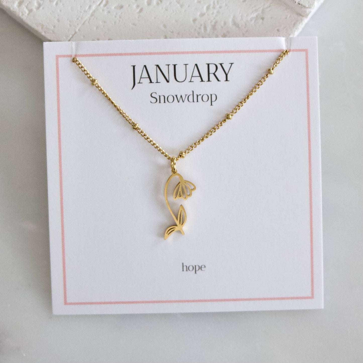 Birth Flower Necklaces - Waterproof