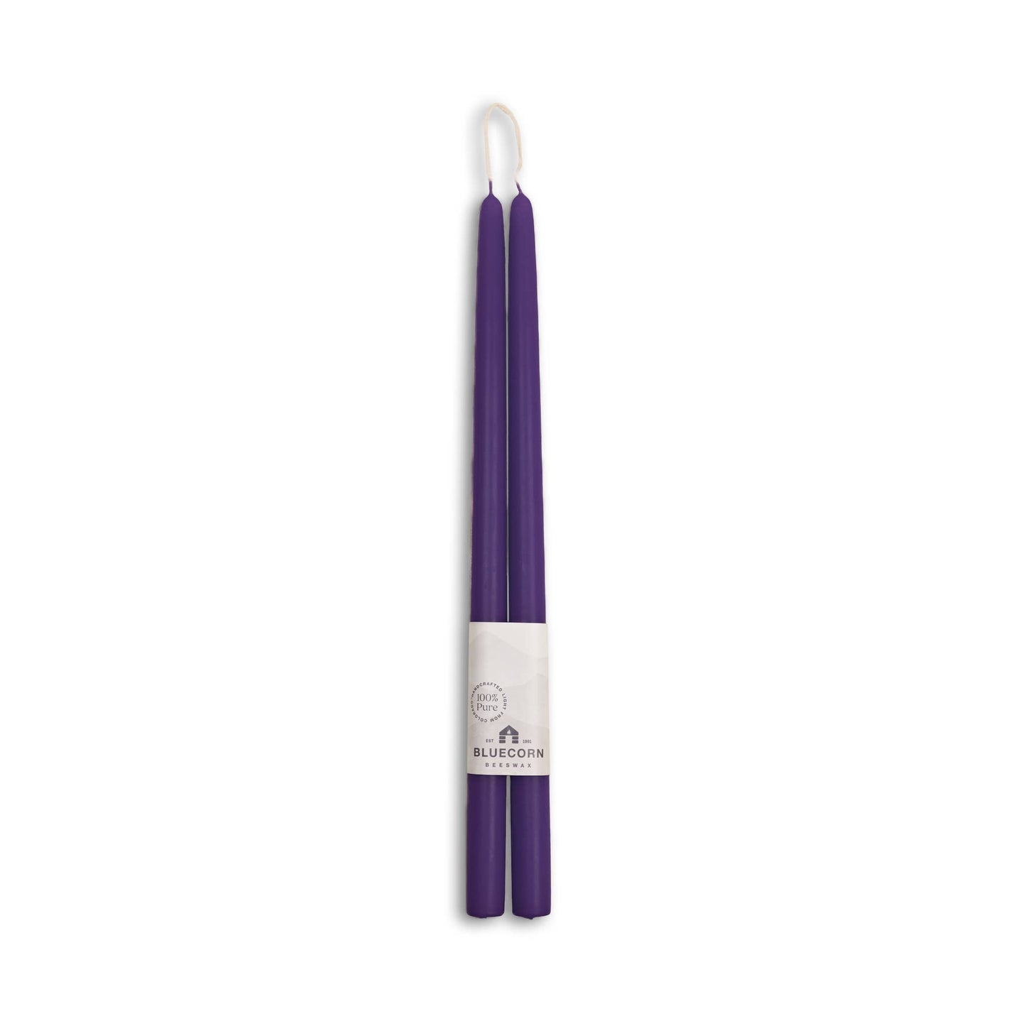 Pair of Hand-Dipped Beeswax Taper Candles