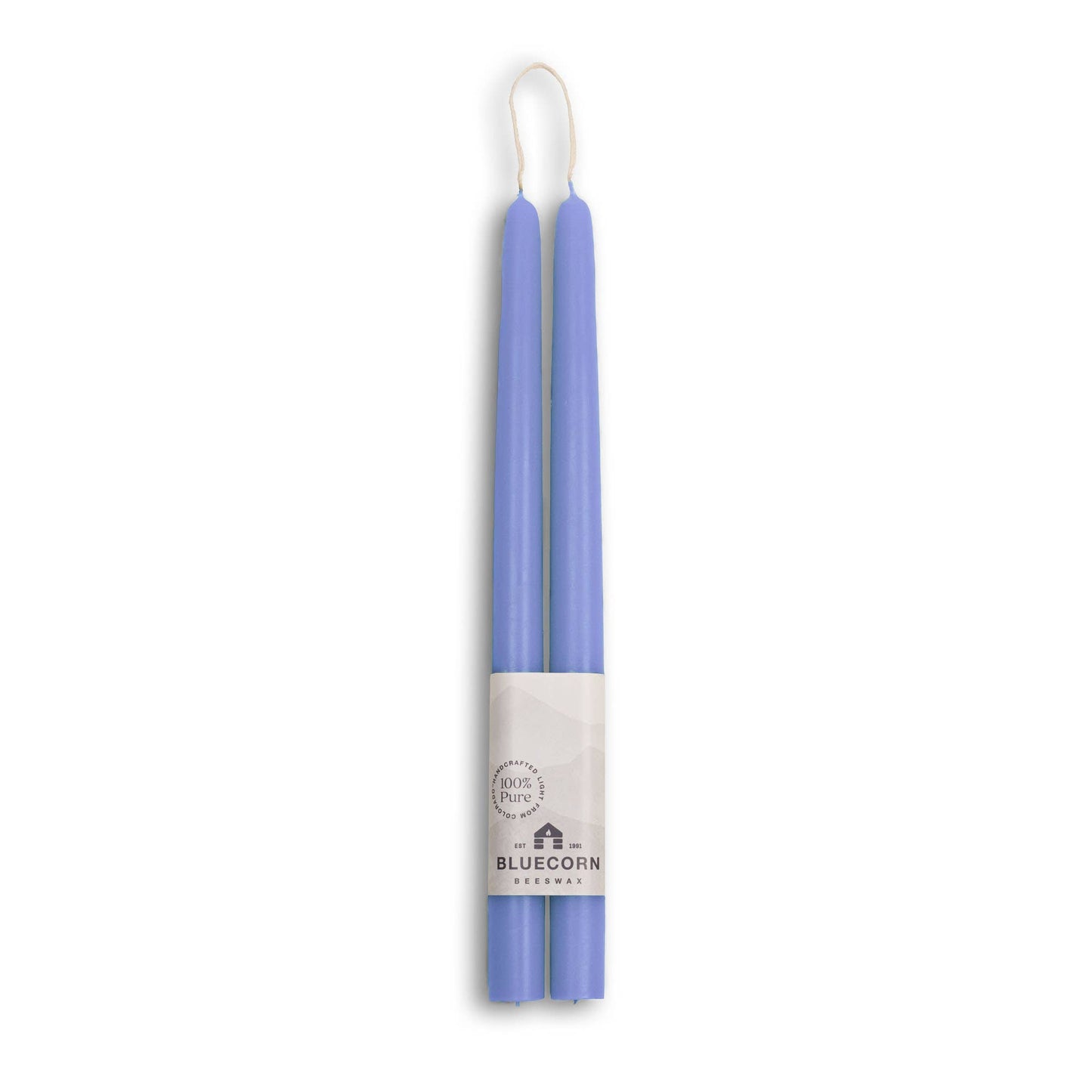 Pair of Hand-Dipped Beeswax Taper Candles