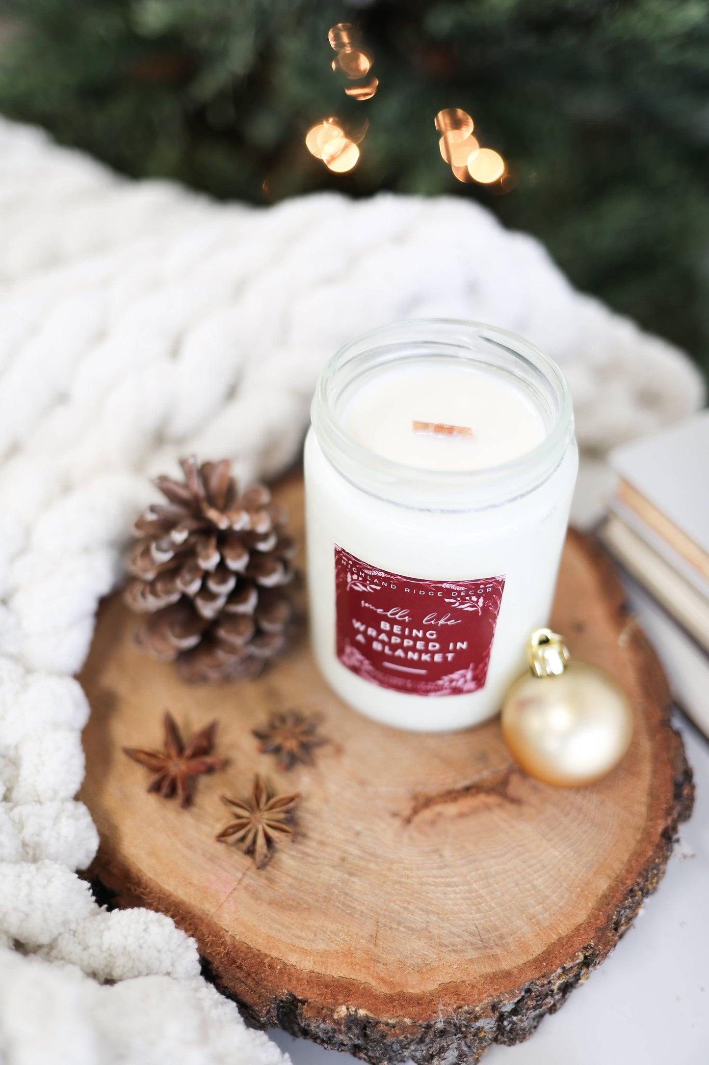 Cranberry and Fig Fall Candle | Wood Wick Soy Candle