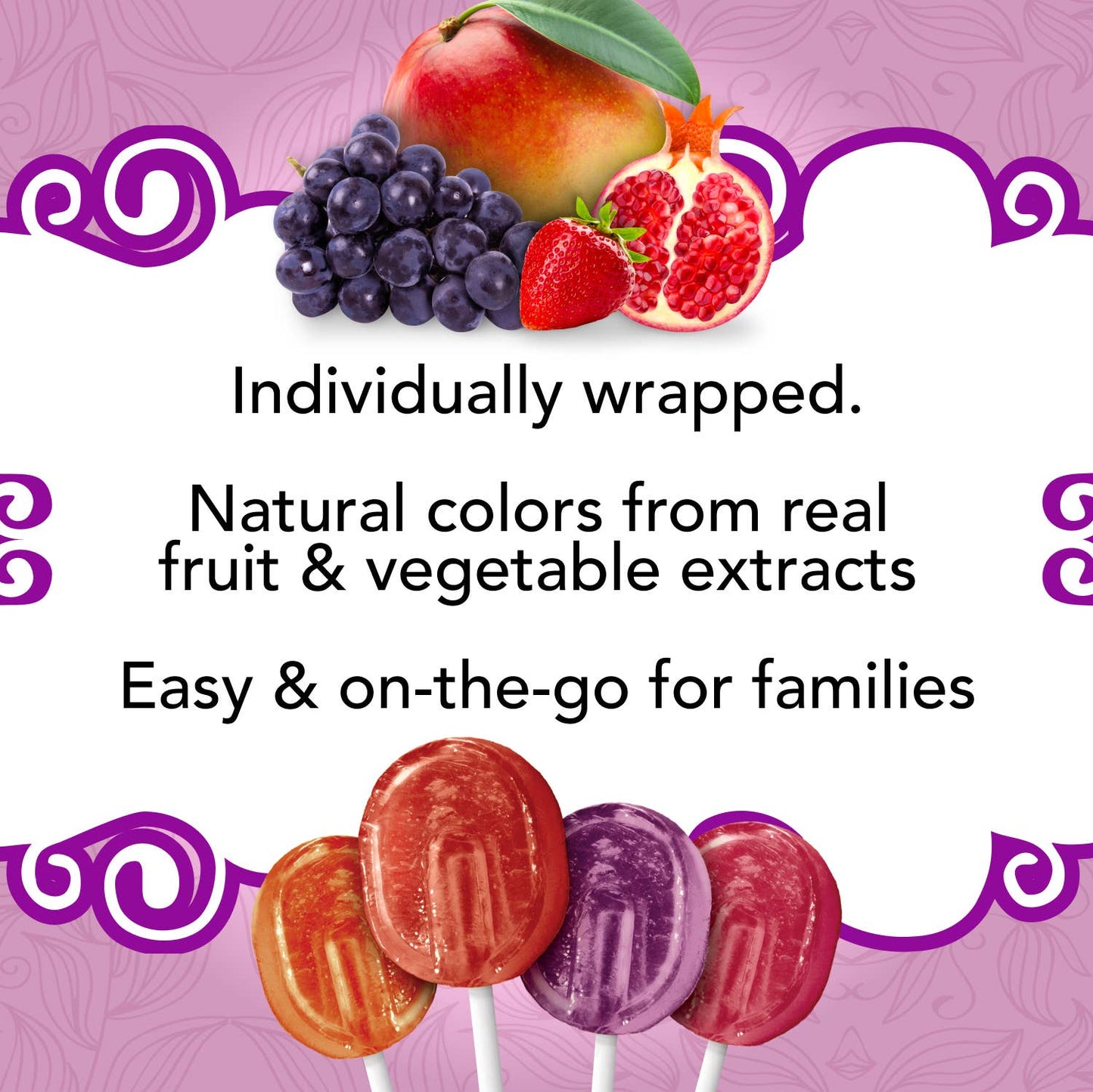 Organic Lollipops - Natural Candy, Gluten Free, No Dyes
