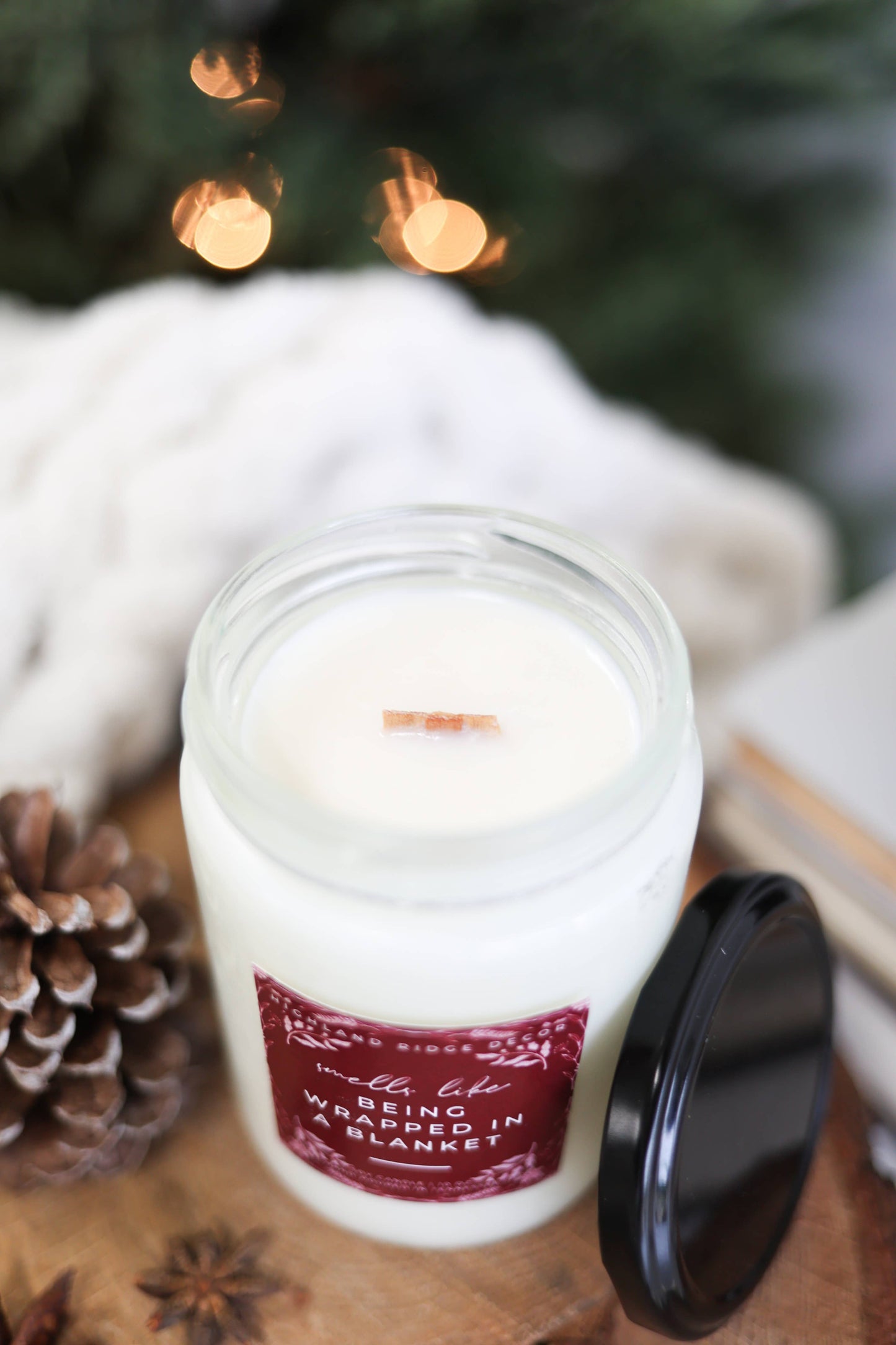 Cranberry and Fig Fall Candle | Wood Wick Soy Candle