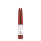 Pair of Hand-Dipped Beeswax Taper Candles: 10" / Red