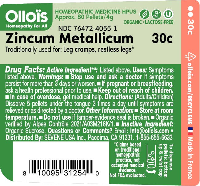 Olloïs Zincum Metallicum 30c Organic Lactose-Free,80 pellets