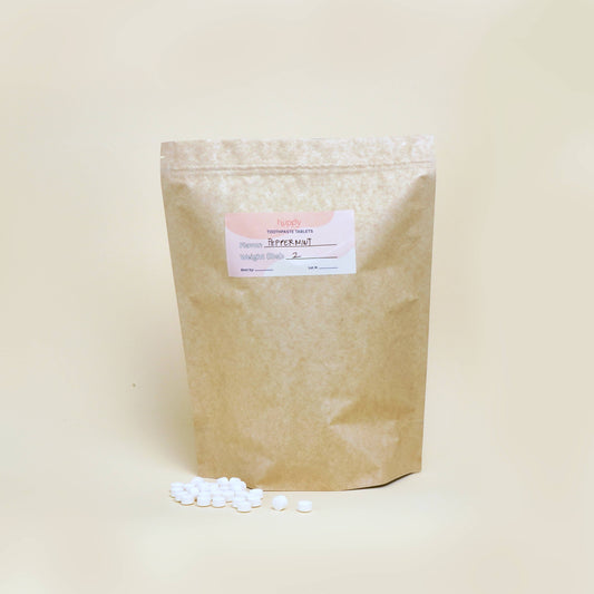Fluoride-Free Toothpaste Tablets | Peppermint | Bulk | 2lb