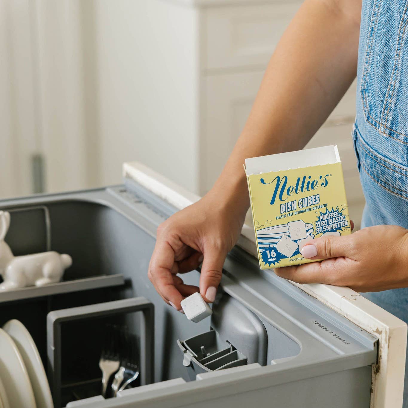 Dish Cubes, Pre-Measured Dishwasher Detergent 16 Load